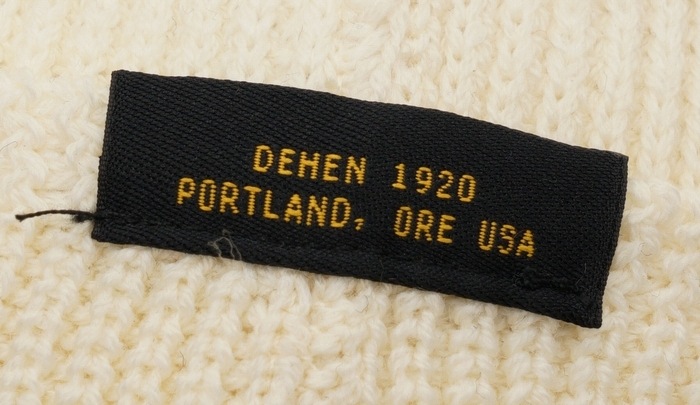 Dehen 1920(�ǡ��إ�) Made In USA ������ �˥å� �����å� ����å� �ۥ磻�� ��� ����ꥫ�� Wool Knit Watch Cap Natural