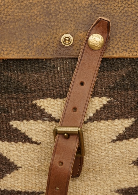 (���֥륢���륨��) RRL �쥶�� �ѥͥ�� ���ڥ��ȥ꡼ �Хå� �ͥ��ƥ��� Leather-Panel Tapestry Bag