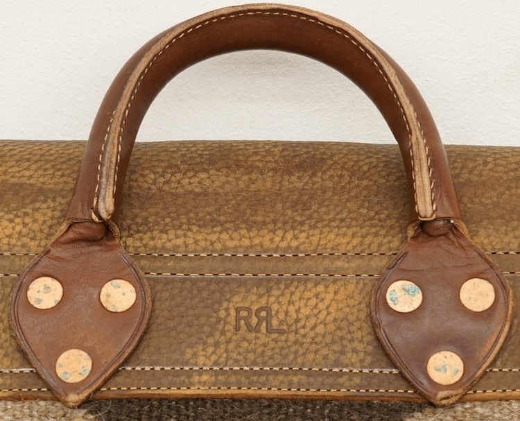 (���֥륢���륨��) RRL �쥶�� �ѥͥ�� ���ڥ��ȥ꡼ �Хå� �ͥ��ƥ��� Leather-Panel Tapestry Bag