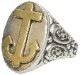 LHN Jewelry(���륨�������� ���奨�꡼) �ƹ��� �ϥ�ɥᥤ�� Ornate ���󥫡� ��� ����С� x �֥饹 ��� ��˥��å��� anchor ring silver brass