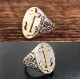 LHN Jewelry(���륨�������� ���奨�꡼) �ƹ��� �ϥ�ɥᥤ�� Ornate ���󥫡� ��� ����С� x �֥饹 ��� ��˥��å��� anchor ring silver brass