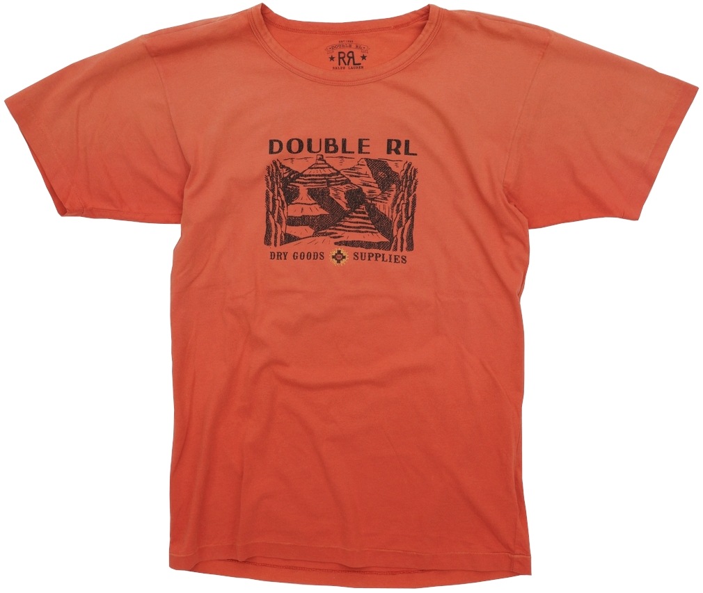 ダブルアールエル) RRL コットン ジャージー グラフィック Tシャツ