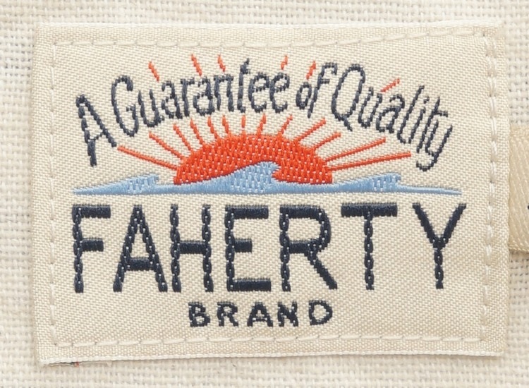 FAHERTY BRAND (�ե���ƥ� �֥���) �ܡ����� T����� �ۥ磻�� x �֥롼 ��� Heather Striped Tee White Azure