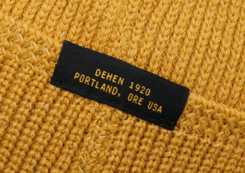 Dehen 1920(�ǡ��إ�) Made In USA ������ �˥å� �����å� ����å� �������� ��� ����ꥫ�� Wool Knit Watch Cap Old Gold
