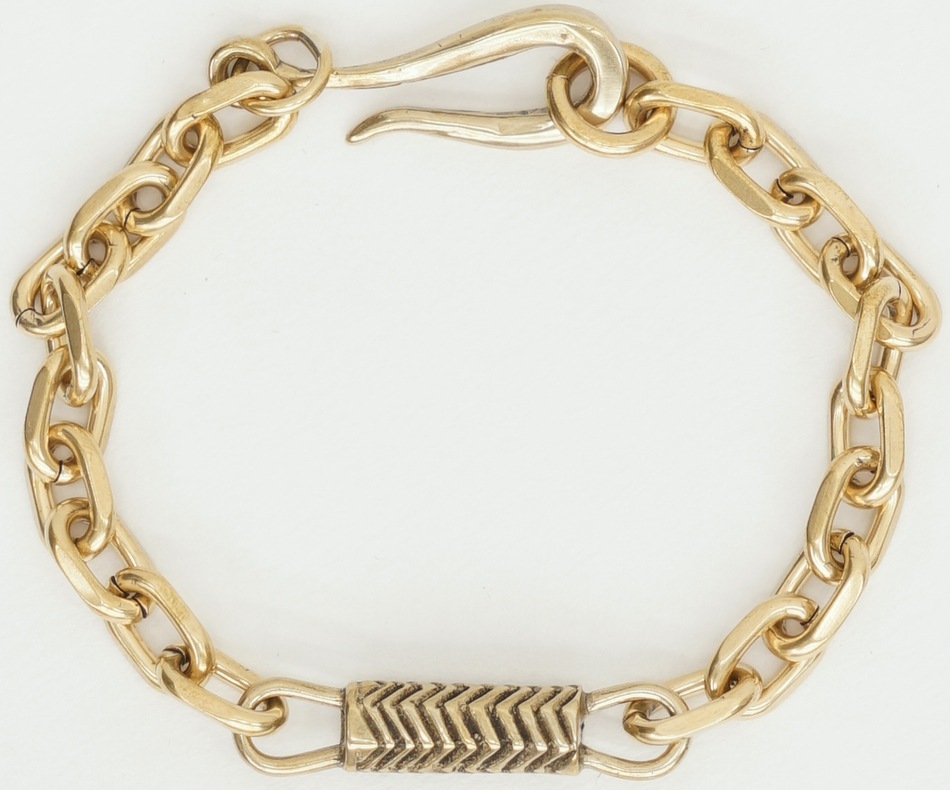 LHN Jewelry ハンドメイド ペイズリー ID ブレスレット 真鍮製 RRL Ralph Lauren LHN Jewelry(エルエイチエヌ ジュエリー