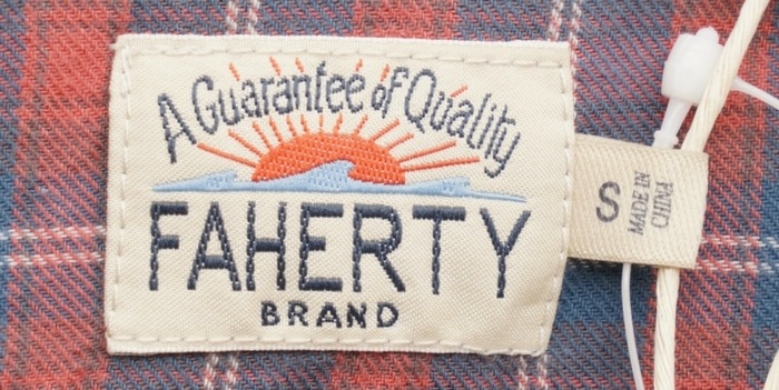 FAHERTY BRAND (�ե���ƥ� �֥���) Ventura �����å� ����� ��å� x �֥롼��� Dusty Red Blue