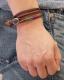 (���ե������) Ralph Lauren �ܥ���α�� �쥶�� �֥쥹��å� �������֥饦�� Buttoned Wrap Leather Bracelet