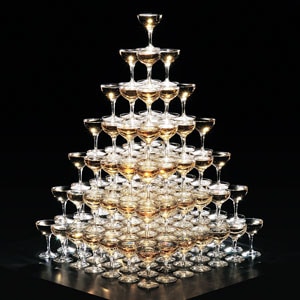 シャンパンタワー7段用 シャンパングラス144個 144コ】シャンパンタワー「7段用」グラス｜業務用備品の通販