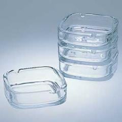 12コ】四角形ガラス灰皿「透明」｜業務用備品の通販【飲食店用品.jp】