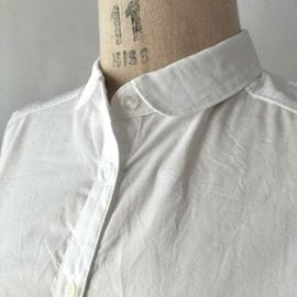 【再入荷しました】 チビ丸衿　シンプルシャツ（コットンブロード）