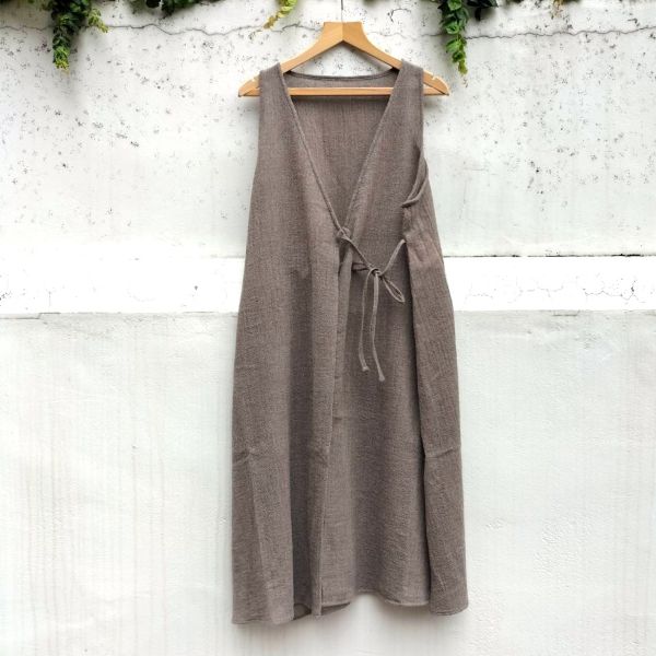 2025秋】カシュクール風 ロングジレ（ウールガーゼ） | 新入荷