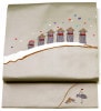 九寸名古屋帯 昔話 笠地蔵 新古品 No3482747