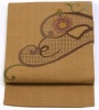 九寸名古屋帯 太鼓柄 名物裂文様 笹蔓模様 中古品 No3553577