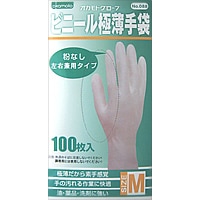 ビニール　極薄手袋 No.088ビニール極薄手袋（粉なし） M 100枚入-手袋通販