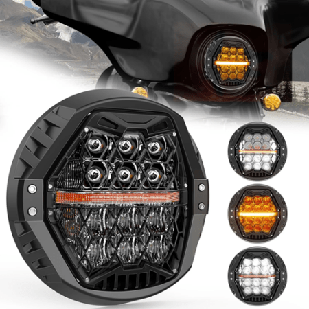 AUXBEAM 7インチ STREETGLIDE LED ヘッドライト