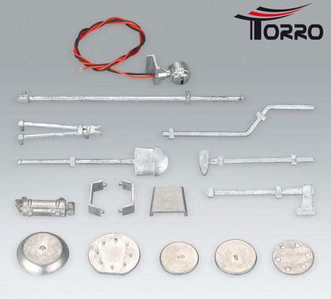 Torro��1/16KIngTiger�᥿��ѡ��ĥ��åȣ����ġ�16-piece set for metal parts TORRO King Tiger / Tiger II tanks��1388888008