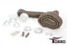 Torro 1/16 TIGER1�ѥ᥿�륭�㥿�ԥ顦���ץ����åȡ������ɥ顼���åȡ�Metal tracks late version with driving / idler wheels for the Torro Tiger 1 IR Model 805��1229917418