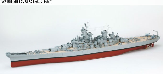 Graupner 1/150 戦艦 ミズーリ 塗装済完成品（WP USS MISSOURI