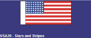 BECC Cotton Flag - USA20 - Stars and Stripes - War Period 48 Stars 1912 ...
