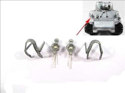 MatoToys ���㡼�ޥ��ѥ᥿��饤�ȡ������ɡ�1/16 Sherman metal headlights with guards��MT167