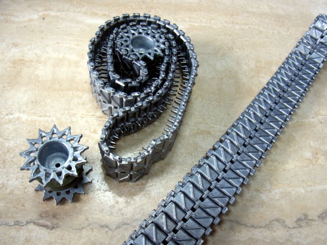 HengLong  M26�ѡ������Ѷ�°���㥿�ԥ饻�åȡ�Metal Tracks & sprocket wheels for 1/16 M26tank��3838-1