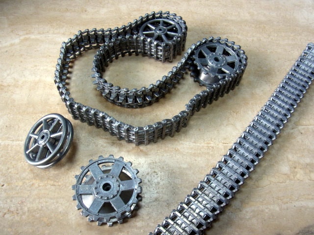 HengLong  IV���Ѷ�°���㥿�ԥ饻�åȡ�Metal Tracks & sprocket/idler wheels for 1/16 IV-F/F2tank��3858-1