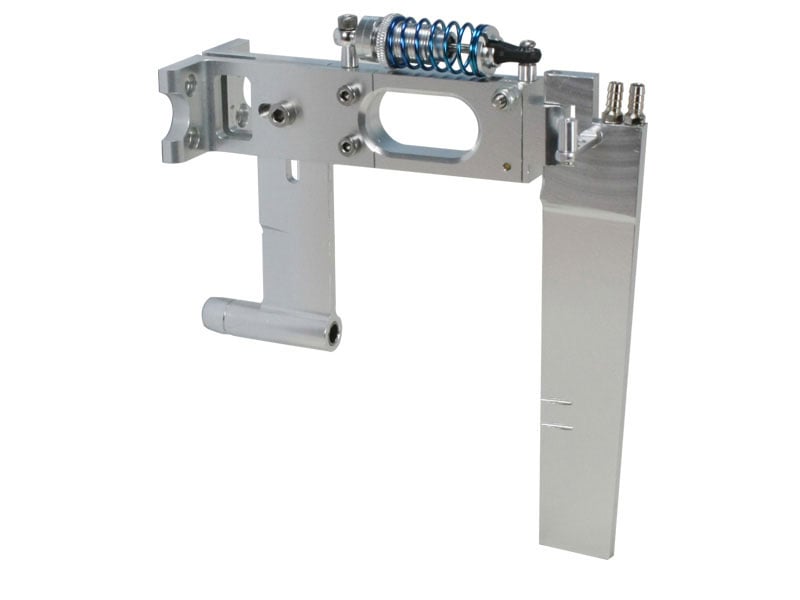 �緿�����������������ƥ�ʥ��ԡ��ɥܡ��ȡ�Silver Aluminum Rudder for 1/4" Shaft-w/ 65mm Shock Absorber/100mm Flex Shaft Strut/Water-inlet    62104-1S