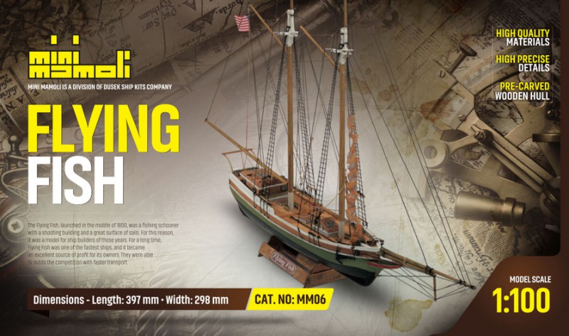 モデルシップウェイ社 Flying Fish 帆船模型キット 1/96（Mantua Model）