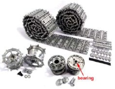 MatoToys KingTigerѶ°㥿ԥ饻å/֥åMetal Tracks & wheels for 1/16 Kingtiger tankMT078