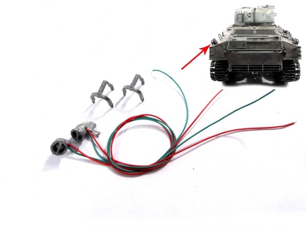 MatoToys ���㡼�ޥ��ѥꥢ�᥿��饤�ȡ������ɡ�1/16 Sherman metal rear lights with guards��MT207