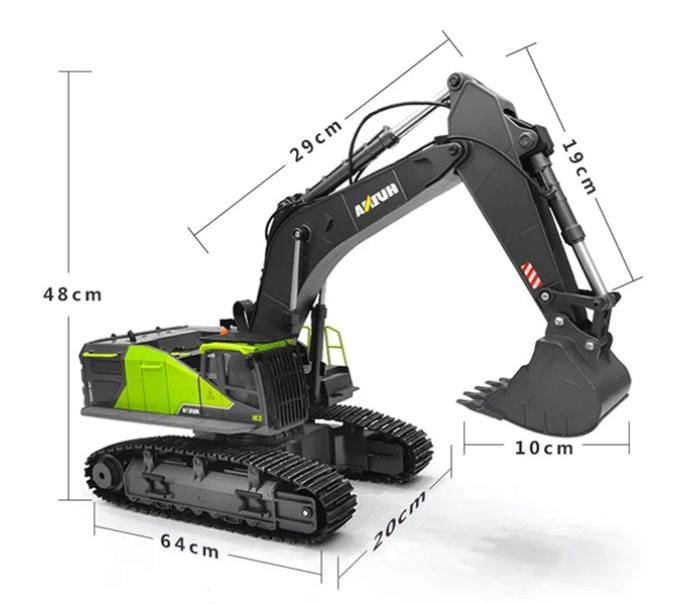 ラジコンショベルカー huina1593 ジャンク品 - メルカリ