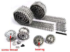 MatoToys  Tiger1Ѷ°㥿ԥ饻å/֥åMetal Tracks & wheels for 1/16 Tiger I tankMT001