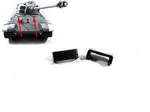 MatoToys 1/16KingTiger�ѥ᥿�����ɥ饤�С��ӥ����ݡ��ȡ�1:16 King Tiger tank metal driver's vision port��MT255