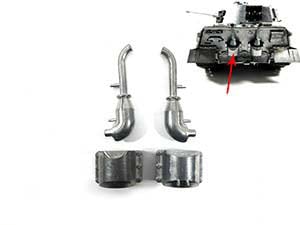 MatoToys 1/16KingTiger�ѥ᥿�����ꥢ�����������ȥ��åȡ�1:16 King Tiger metal rear exhaust��MT259