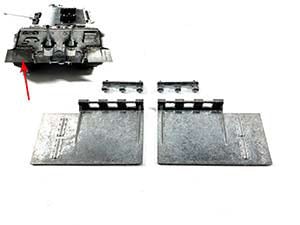 MatoToys 1/16KingTiger�ѥ᥿����ť�����ե�åס�1/16 King Tiger tank metal rear mud flaps��MT262