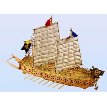 純銀99.9% 亀甲船置物 韓国造船記念品　韓国銀工芸品　ケース付き 純銀 『船置物』 ｜骨董品買取 緑和堂