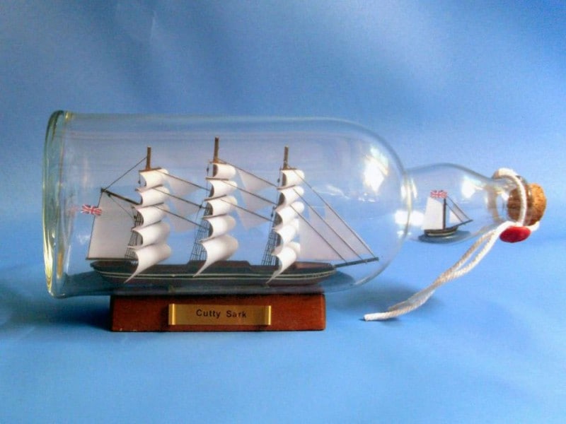 HMSƥ ܥȥ륷åסʴʡ28cm  Cutty Sark Model Ship in a Glass Bottle 11"