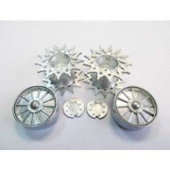 MatoToys Mato���㡼�ޥ��ѥ᥿�륹�ץ����åȡ������ɥ顼�ۥ������1/16 Sherman metal sprockets and idler wheels (for Mato Sherman tank)��MT077