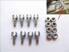 MatoToys III���ѥ᥿��U�Хå����1/16 Panzer III towing cable metal 'U' buckles��MT129