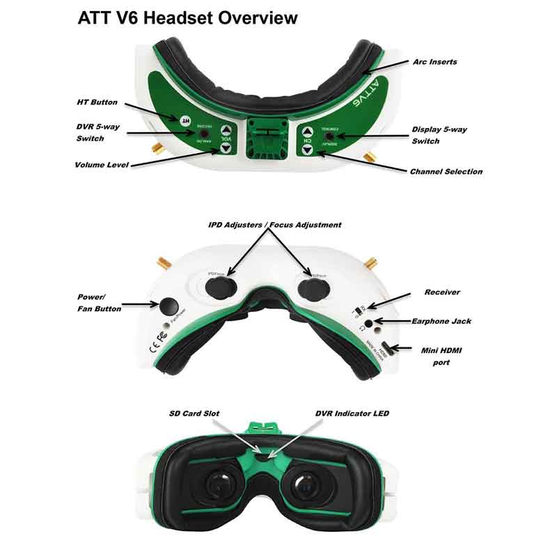FatShark AttitudeV6 Υ顼ۥ磻ȡ꡼ FPV ɥ FSV1124