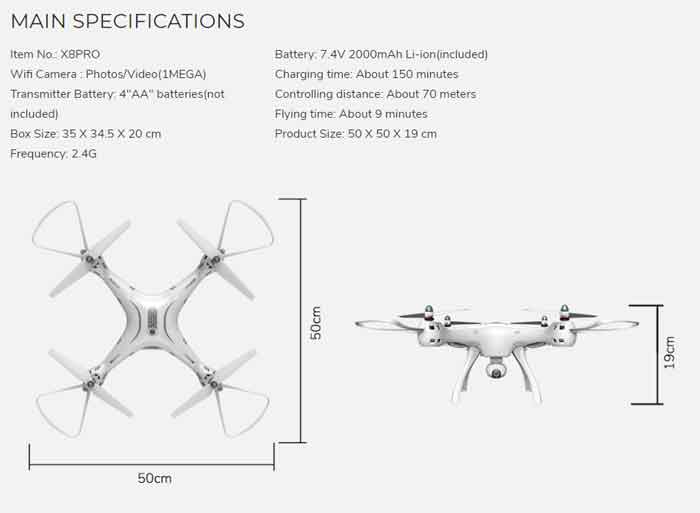 SYMA/  X8PRO GPSHD720P WIFI FPVդݻRCɥ åɥץ