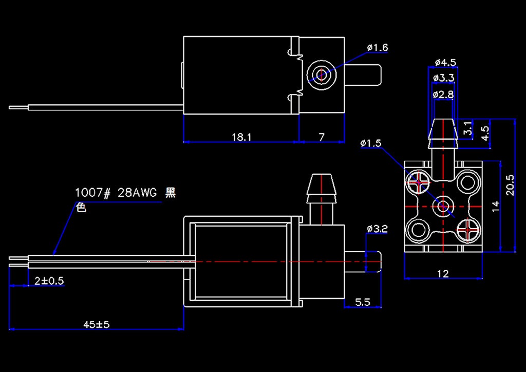 RC-SUB �ߥ��ż���L��Mini Solenoid Valve Type Mini-L ( Air / NC / DC4v-12v )��
