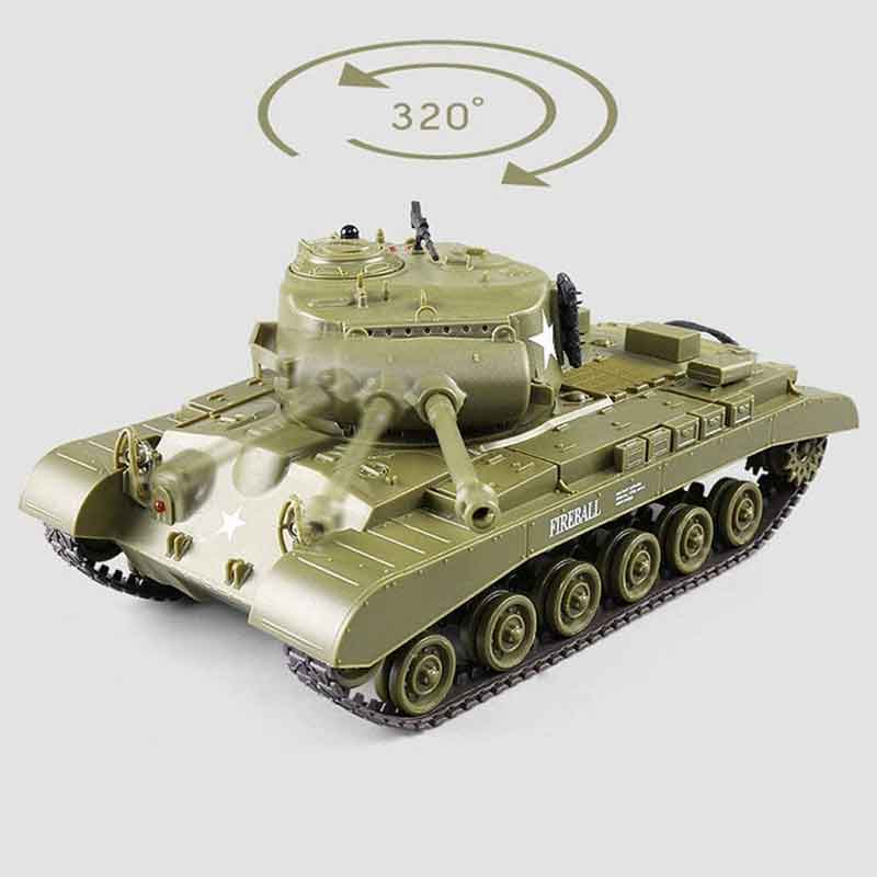 NEW HengLong 1/30 M26�ѡ�������� �ֳ���BBȯ�����+������ɡ��ʥ��꡼�֥ɥ�����������७�㥿�ԥ顦BB���͡�Heng Long 2.4GHz 1/30 Scale Remote Control Tank with Sound Light3841-02