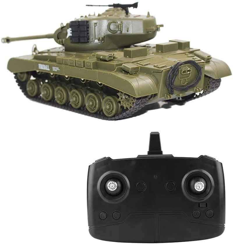 NEW HengLong 1/30 M26�ѡ�������� �ֳ���BBȯ�����+������ɡ��ʥ��꡼�֥ɥ�����������७�㥿�ԥ顦BB���͡�Heng Long 2.4GHz 1/30 Scale Remote Control Tank with Sound Light3841-02