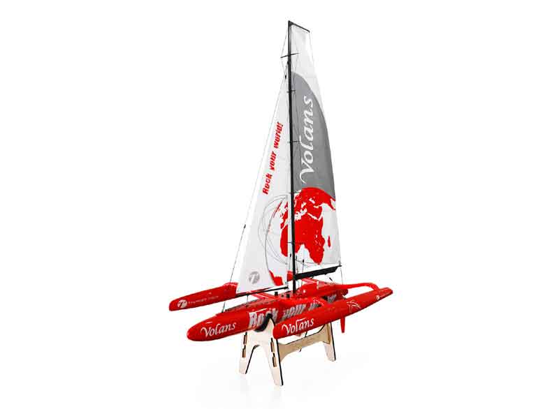 Thunder Tiger �������1m �ȥ�ޥ�� �졼���󥰥�åȡ�KIT�ˡ���Thunder Tiger Volans 1m Trimaran Racing Yacht (KIT)��