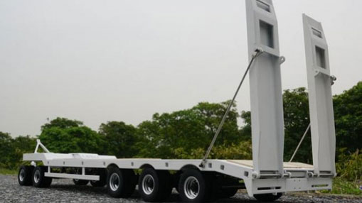 WTB 1/14  �ŵ����㾲�ȥ졼�顼��̤�������ꥸ�ʥ�᥿���Heavy steel metal lower semi trailer flat bed set for 1/14 truck��c217_white