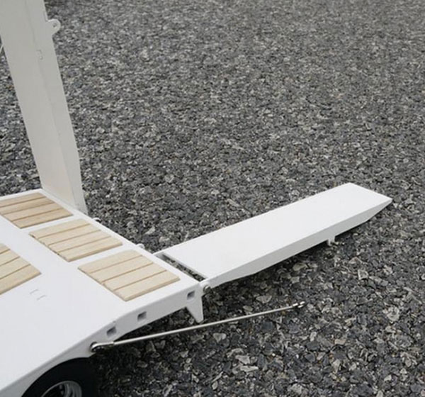 WTB 1/14  �ŵ����㾲�ȥ졼�顼��̤�������ꥸ�ʥ�᥿���Heavy steel metal lower semi trailer flat bed set for 1/14 truck��c217_white