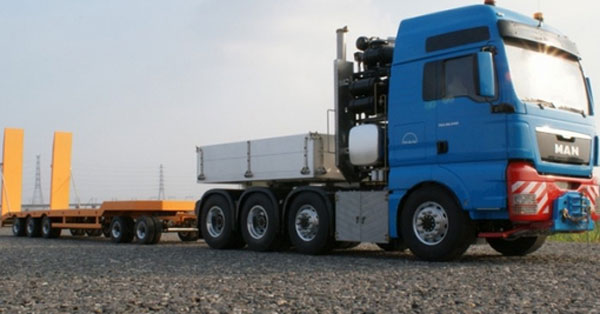 WTB 1/14  �ŵ����㾲�ȥ졼�顼��̤�������ꥸ�ʥ�᥿���Heavy steel metal lower semi trailer flat bed set for 1/14 truck��c217_white