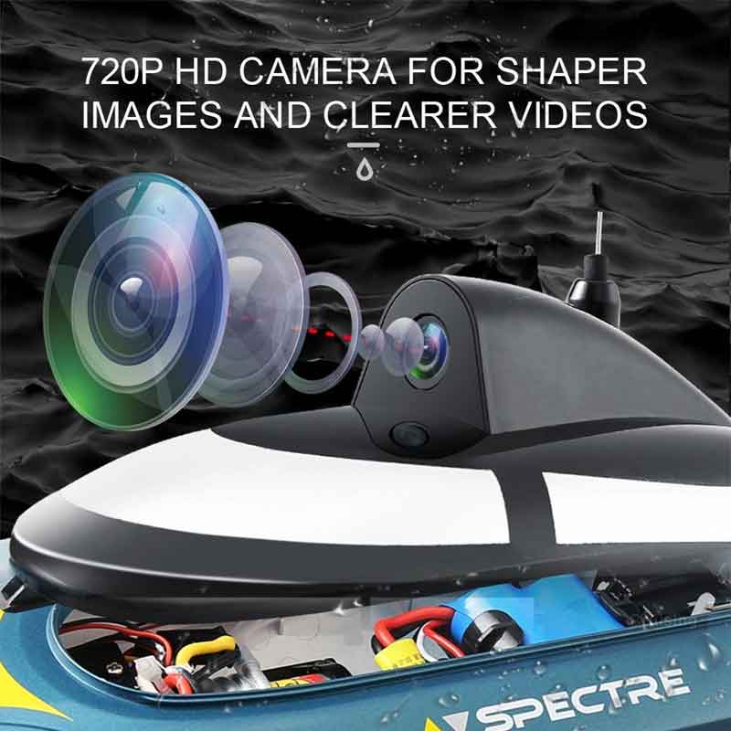 JJRC��S4���ڥ����� ������դ�V�ϥ�졼���󥰡�RTR��JJRC S4 RC Boat Spectre 2.4G 720P WIFI FPV Camera 25km/h Capsizing Recovery High Speed RC Racing Boat)
