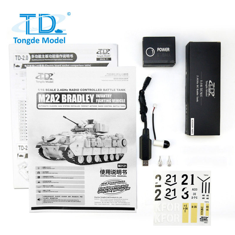 Tongde Model 1/16  M2A2 �֥�åɥ졼 Bradley   2.4GHz�ʥץ��������ܥå������ץ������㥿�ԥ顦�ץ����ۥ����롦BB�ꥳ���롦������ɡ�ȯ����͡�M2121